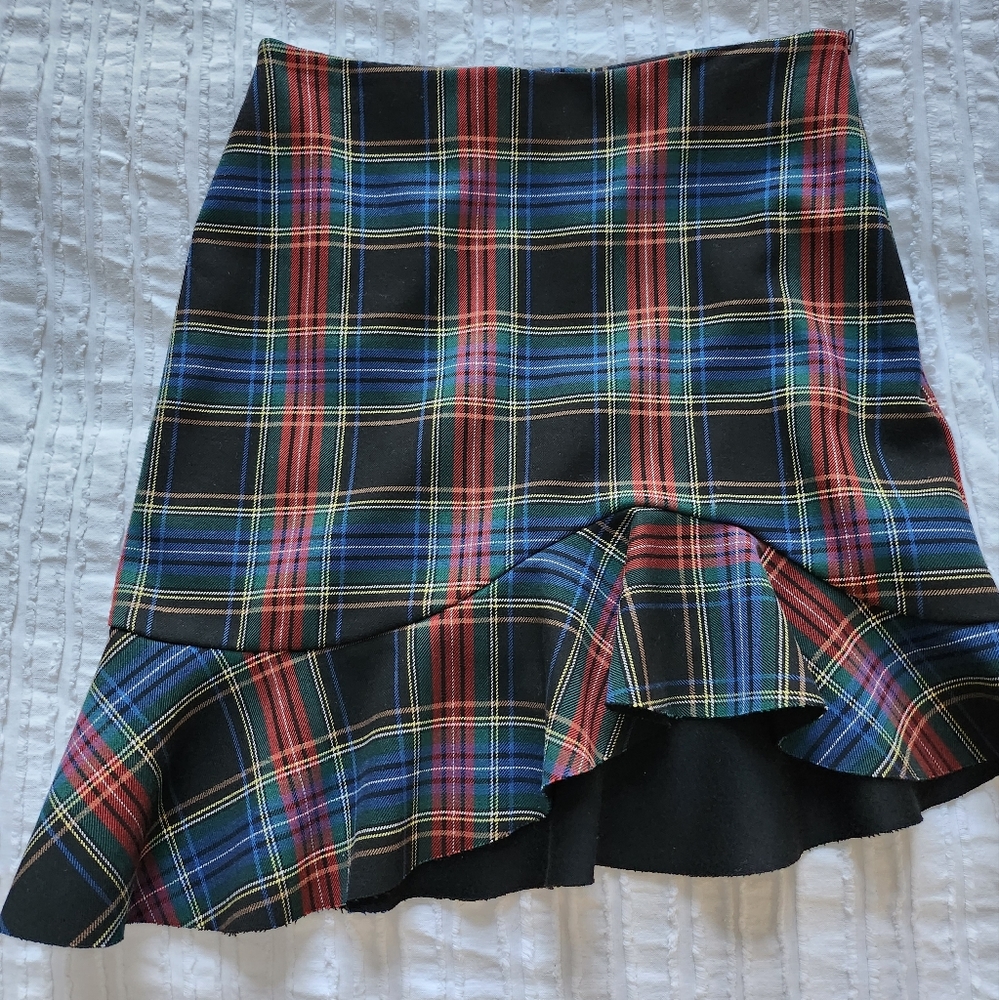Zara plaid skirt